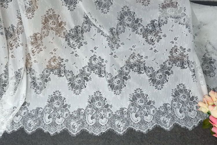 Nylon Cotton Chantilly Lace Width 150 cm CHL0027-Lace Fabric Shop
