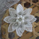 4#White 6cm 1 Flower