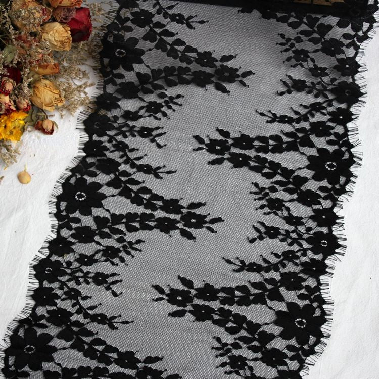 Eyelash Lace Trim Sewing Fabric Width 32 cm LT0325-Lace Fabric Shop