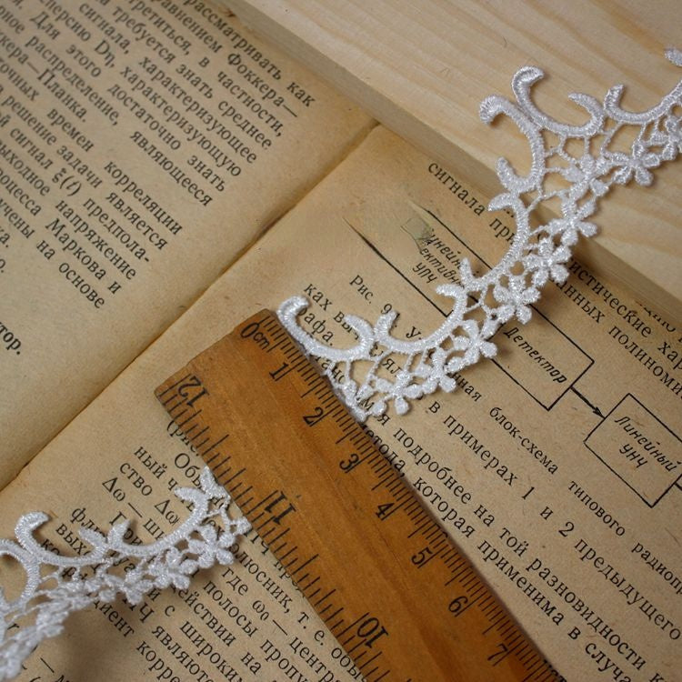 Narrow Polyester Lace Trim Fabrics LT0192-Lace Fabric Shop