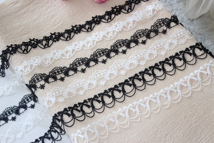 Bow Tie Hollow Lace Trim Width 2-4 cm LT0363-Lace Fabric Shop