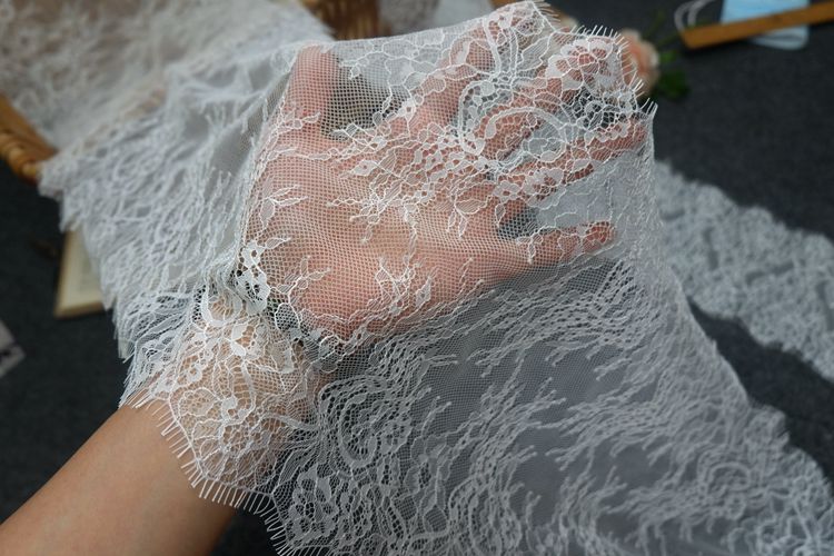 Chantilly Lace Trim Width 13-25 cm LT0112-Lace Fabric Shop