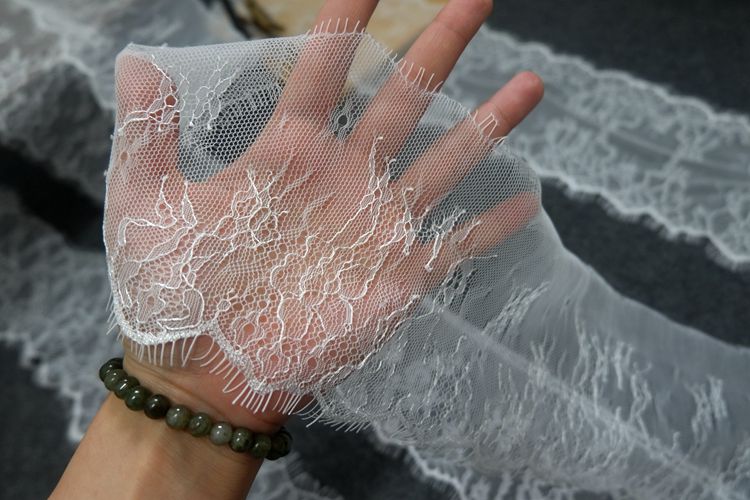 Chantilly Lace Trim Width 10-16 cm LT0082-Lace Fabric Shop