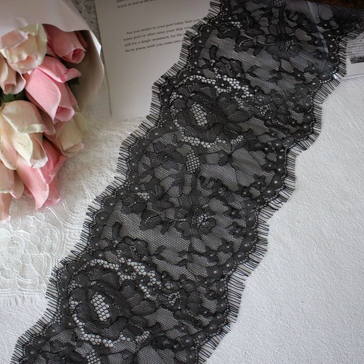 Cuff Sewing Laces Trim Width 14-16 cm LT0352-Lace Fabric Shop