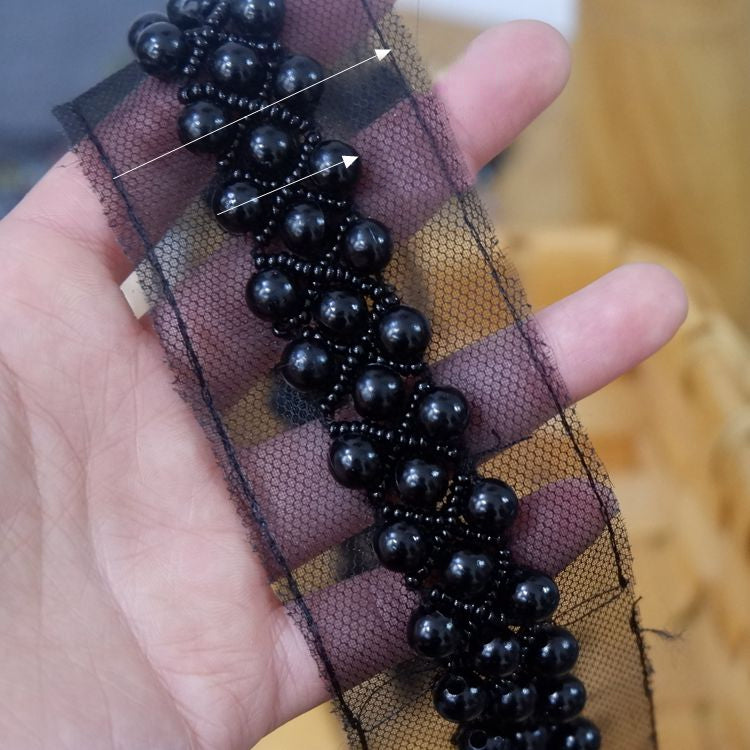 Ribbon Beading Lace Trim Fabrics BT0024-Lace Fabric Shop