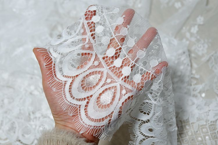 French Chantilly Lace Width 150 cm CHL0034-Lace Fabric Shop