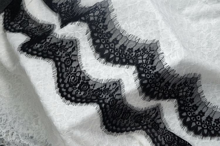Lace Trim Fabrics Width 8-9 cm LT0086-Lace Fabric Shop