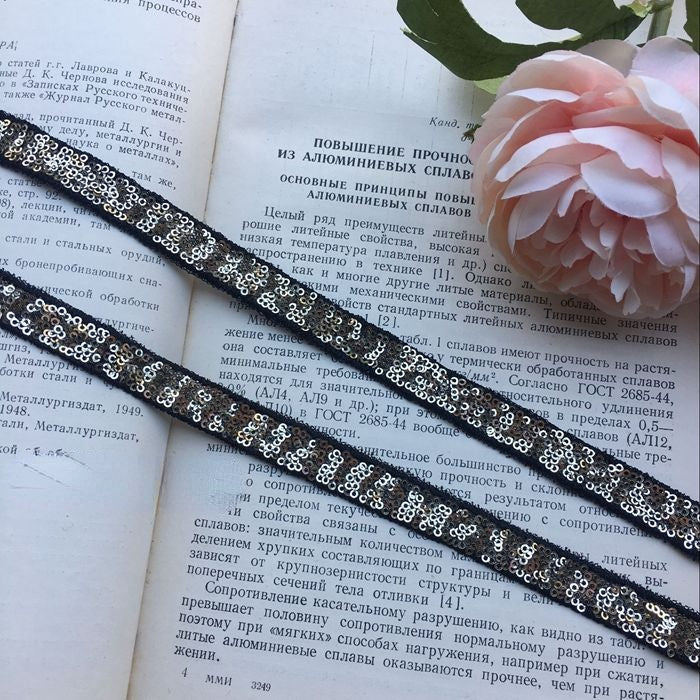 Beaded Sequins Color Trim Fabrics BT0042-Lace Fabric Shop