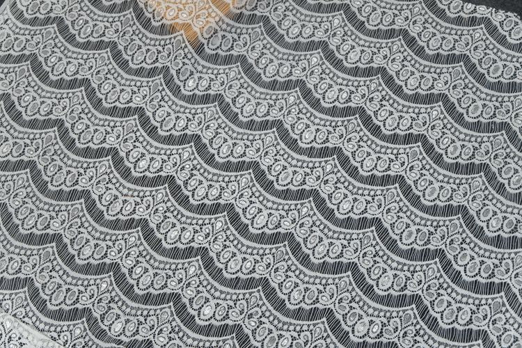 Wave Guipure Lace DIY Fabrics Width 150 cm GL0086-Lace Fabric Shop