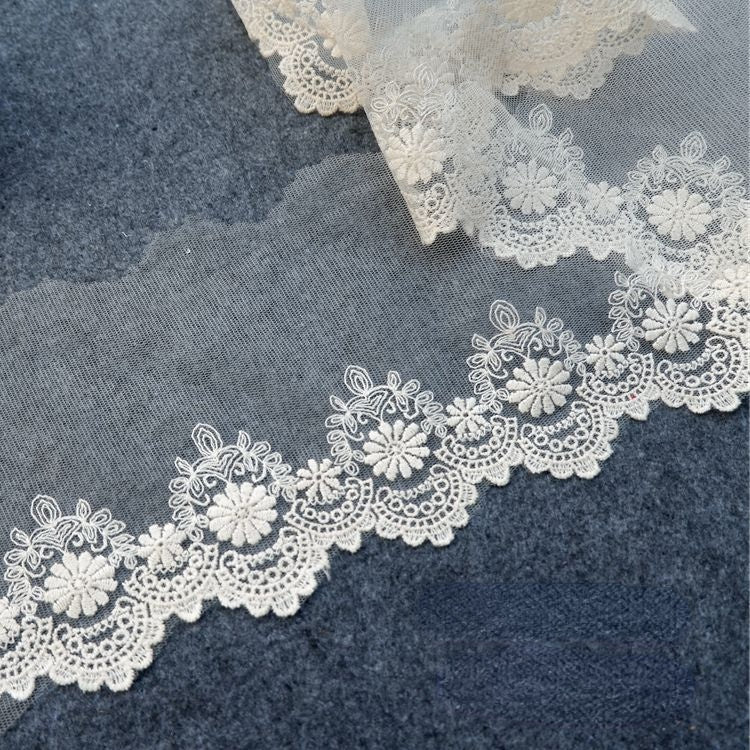 Stitching Lace Tulle Trim Width 12 cm TF0069-Lace Fabric Shop