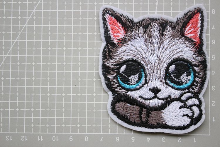 Embroidery Cat Cloth Sticker Decoration EA0021-Lace Fabric Shop