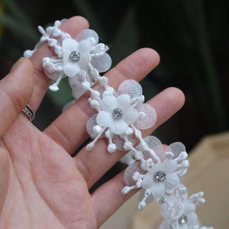 Beaded Floral Lace Trims Dress Material BT0086-Lace Fabric Shop