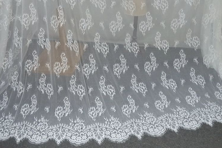 Chantilly Lace Cuff Fabric Width 150 cm CHL0094-Lace Fabric Shop