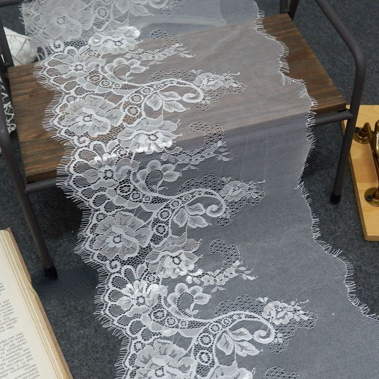 Chantilly Lace Trim Width 10-27 cm LT0016-Lace Fabric Shop