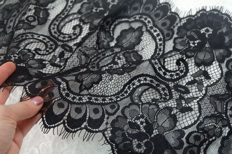 Eyelash Lace Veil Trim Fabric Width 30 cm LT0281-Lace Fabric Shop