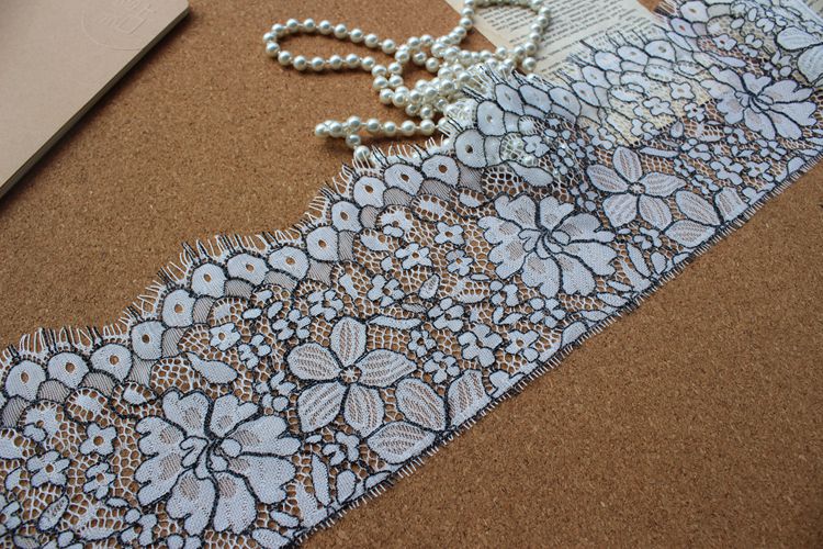 Double Color Lace Trim Width 13-27 cm LT0153-Lace Fabric Shop