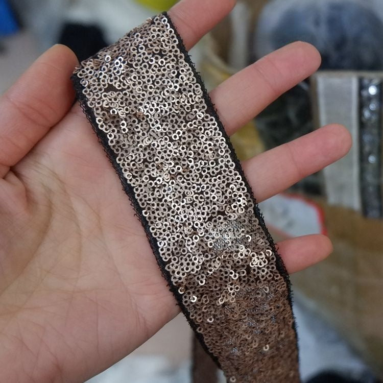 Beaded Sequins Color Trim Fabric BT0045-Lace Fabric Shop