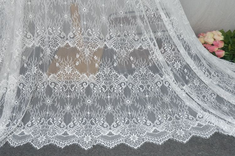 Chantilly Lace Veil Fabric Width 150 cm CHL0105-Lace Fabric Shop