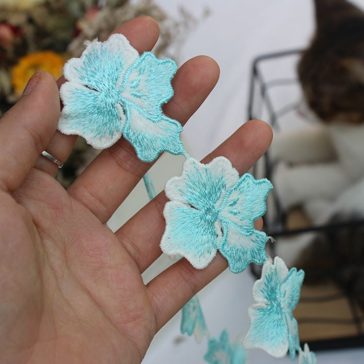 Color Floral Lace Trims Width 3-5 cm CL0046-Lace Fabric Shop