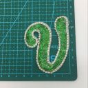 4#Letter Green U 6x7.3 cm