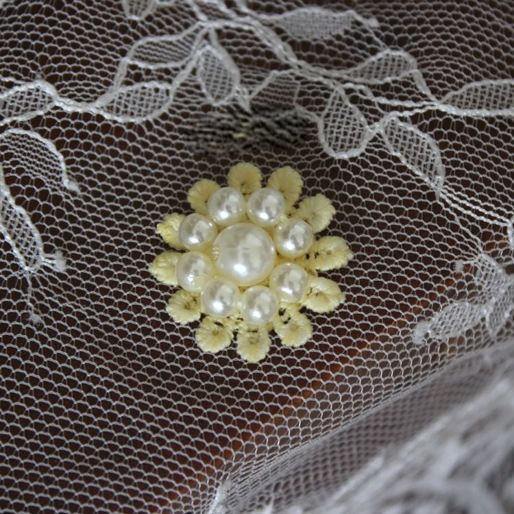 Lace Bead Trimming Single Floral BT0030-Lace Fabric Shop