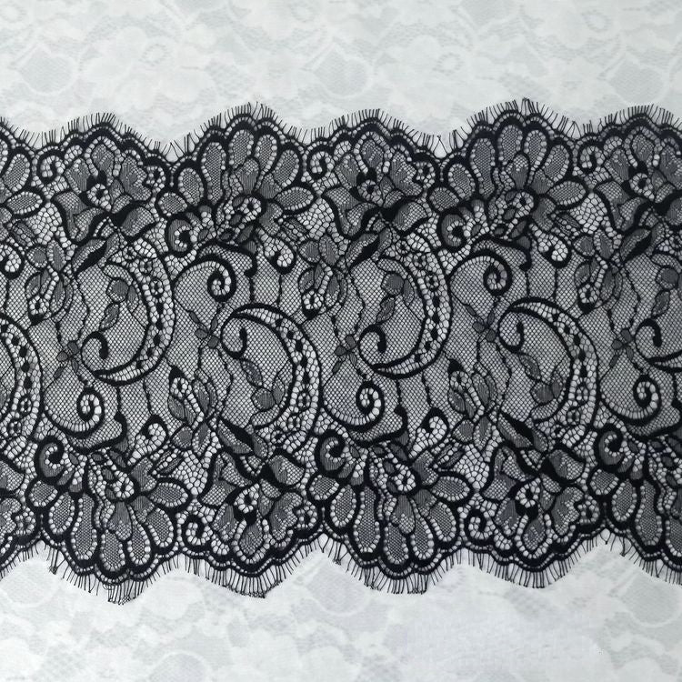 Eyelash Lace Trim Width 17-36 cm LT0058-Lace Fabric Shop