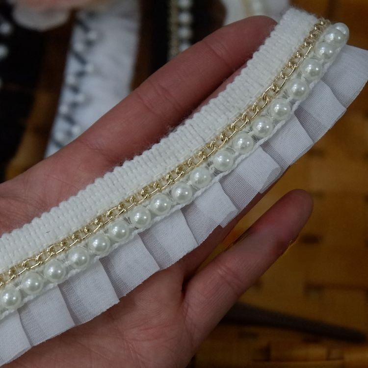 Tassel Beaded Lace Trims Fabric BT0110-Lace Fabric Shop