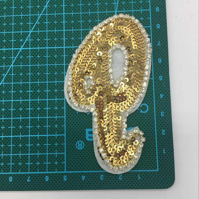 Sequins Letters Cloth Sticker Accessories BA0049-Lace Fabric Shop