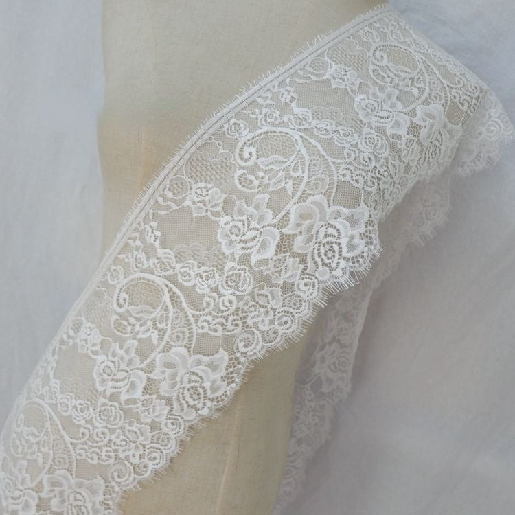 Eyelash Lace Trim Width 17-36 cm LT0058-Lace Fabric Shop