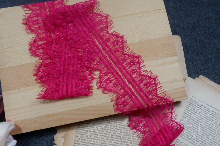 Eyelash Color Lace Trim Width 10 cm CL0008-Lace Fabric Shop