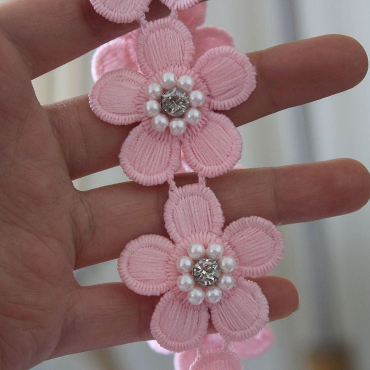 Beaded Color Lace Floral Trimming BT0020-Lace Fabric Shop