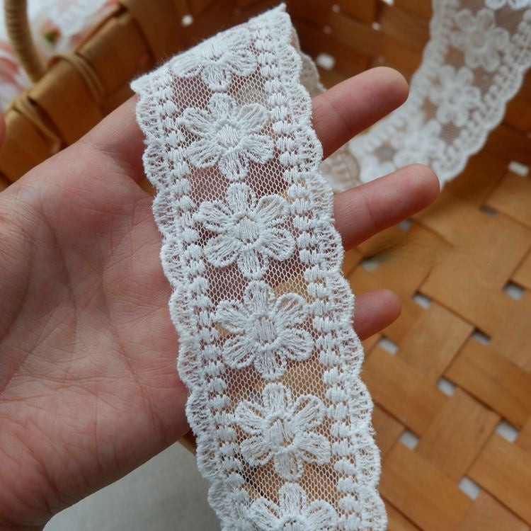 Embroidery Lace Tulle Trim Width 3-5 cm TF0073-Lace Fabric Shop