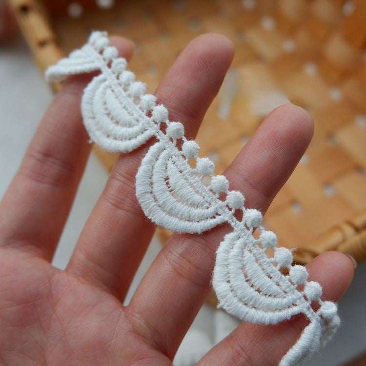 Cotton 3D Lace Trim Width 2-7 cm LT0062-Lace Fabric Shop