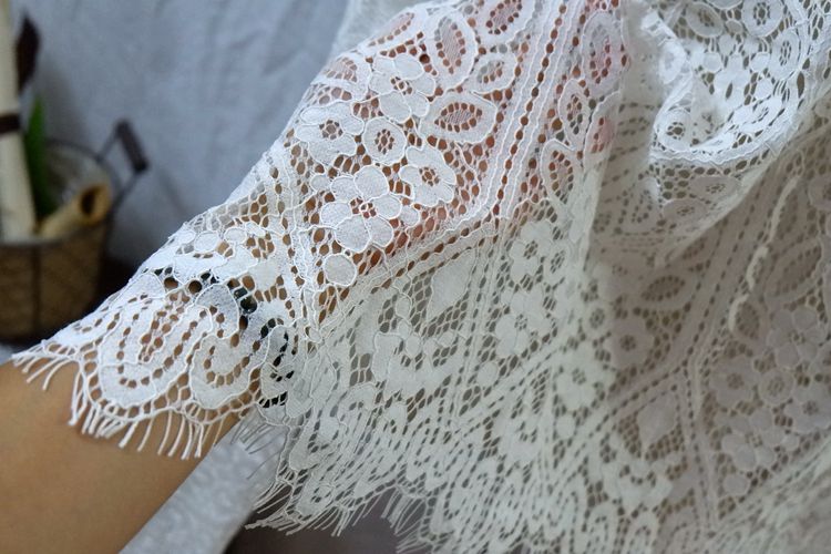 3D Eyelash Lace Fabric Width 62 cm GL0069-Lace Fabric Shop