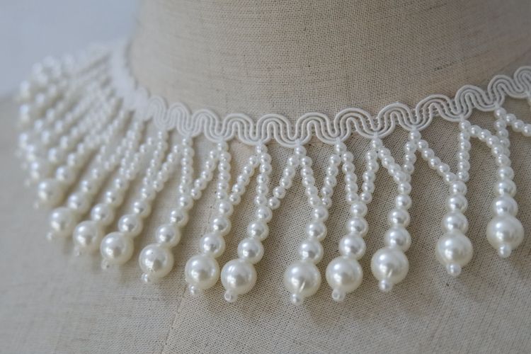 Tassel Beaded Lace Trimming BT0025-Lace Fabric Shop