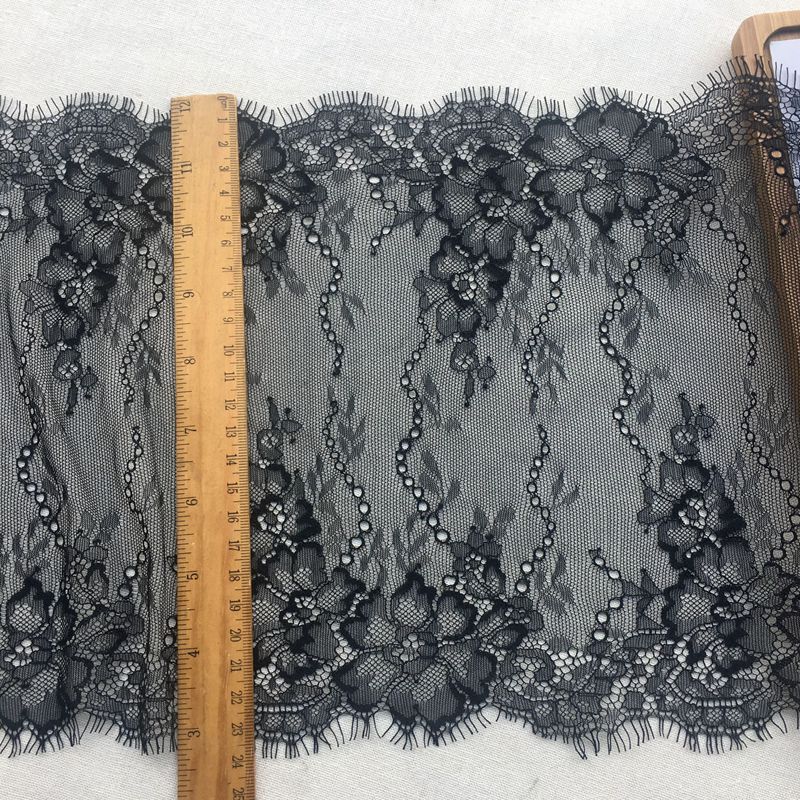 Chantilly Lace Trim Width 18-24 cm LT0036-Lace Fabric Shop