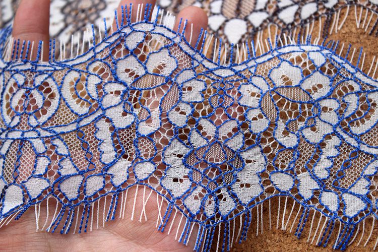 Double Color Lace Trim Width 8 cm CL0042-Lace Fabric Shop