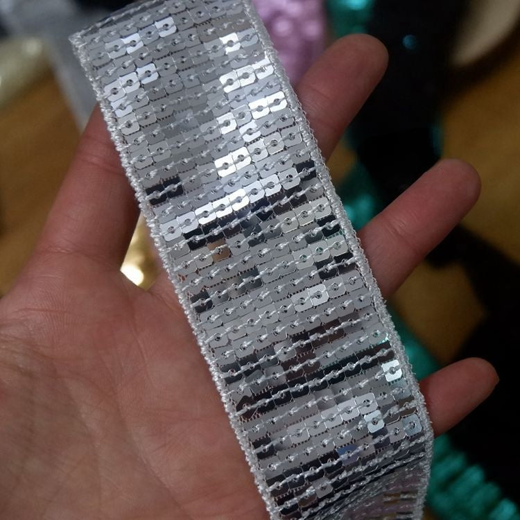 Beaded Sequins Color Lace Trims BT0043-Lace Fabric Shop