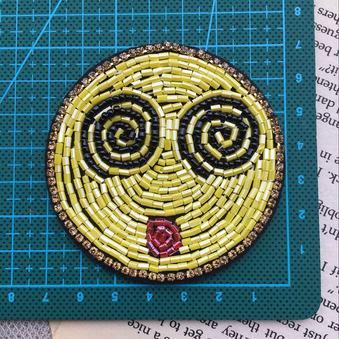 Beaded Cloth Patch Accessories BA0075-Lace Fabric Shop