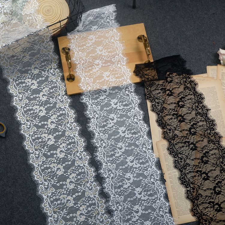 Eyelash Lace Trim Width 19 cm LT0096-Lace Fabric Shop