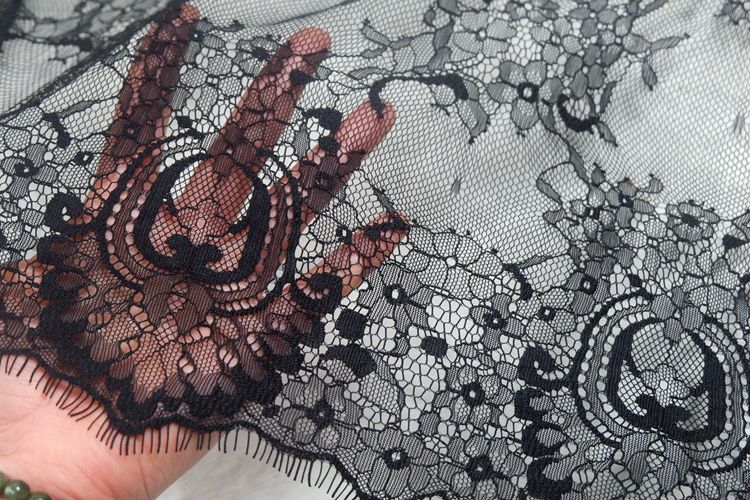 Wide Lace Material Trims Width 41-46 cm LT0302-Lace Fabric Shop