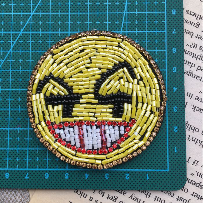 Beaded Cloth Patch Accessories BA0075-Lace Fabric Shop