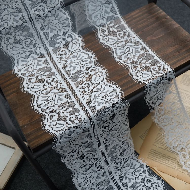 Chantilly Lace Trim Width 7-14 cm LT0095-Lace Fabric Shop