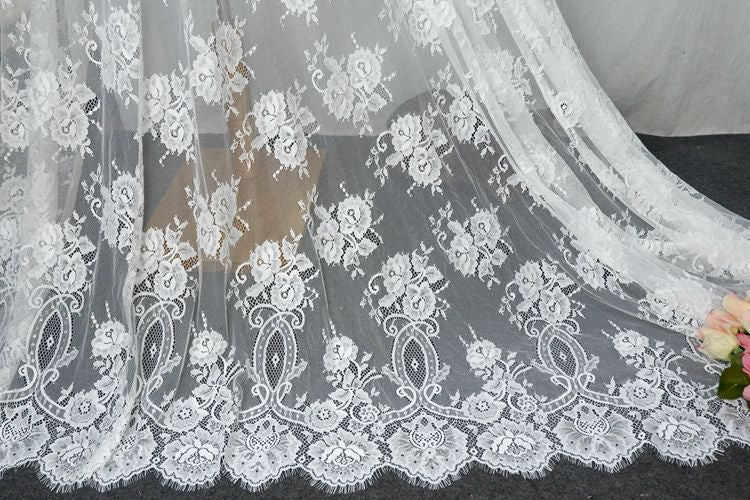 3D Chantilly Lace Width 150 cm CHL0028-Lace Fabric Shop