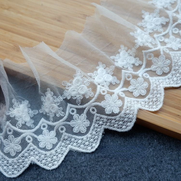 Cuff Material Tulle Trim Width 9-12 cm TF0080-Lace Fabric Shop