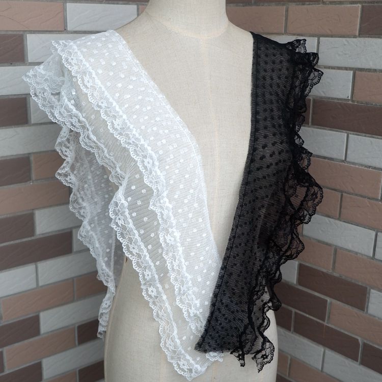 Gathered 3D Lace Trim Width 12-13 cm LT0316-Lace Fabric Shop