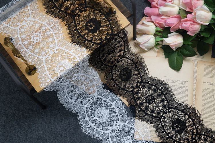 Chantilly Lace Trims Width 15 cm LT0124-Lace Fabric Shop