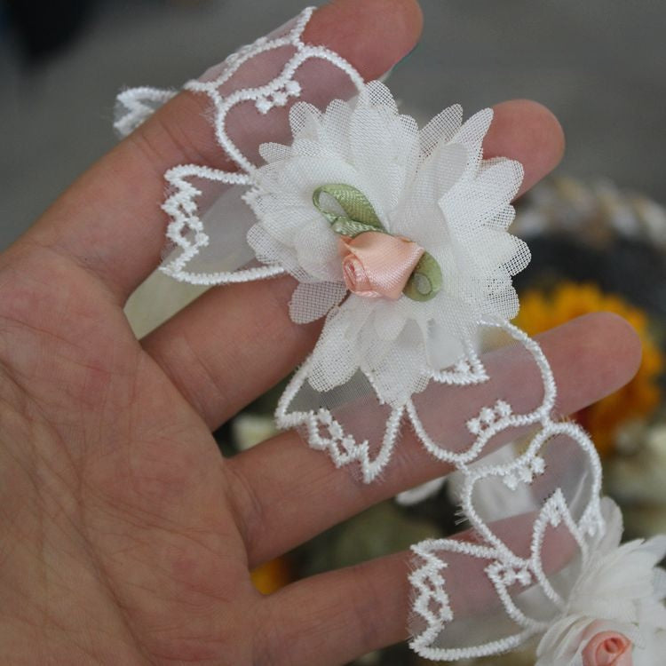 Beaded Embroidery Lace Trim Butterfly BT0069-Lace Fabric Shop