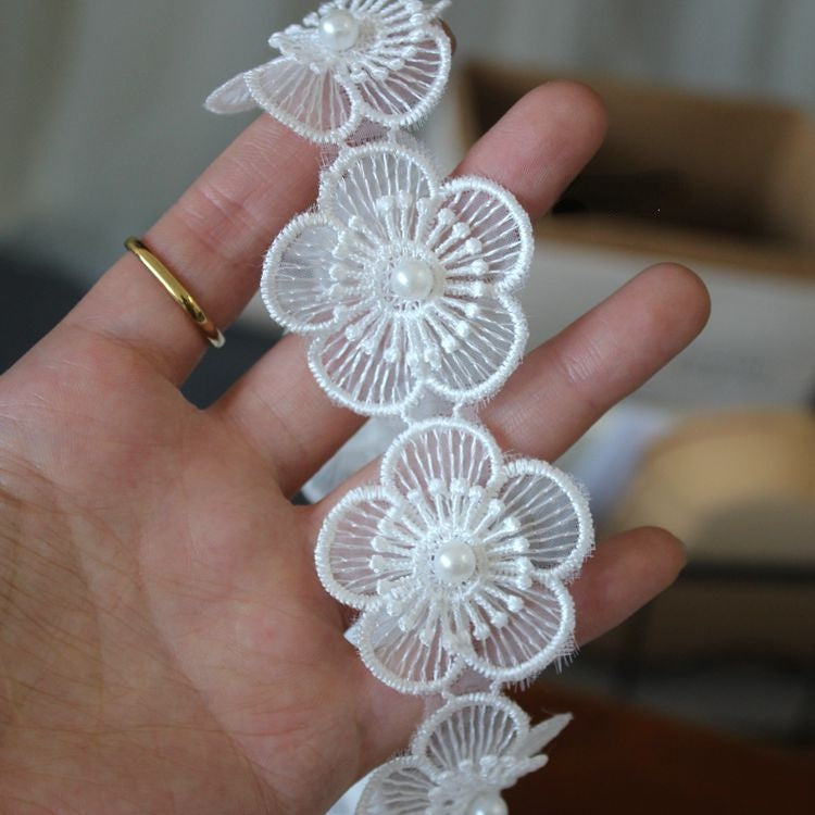 Wedding Embroidery Beaded Lace Trims BT0114-Lace Fabric Shop