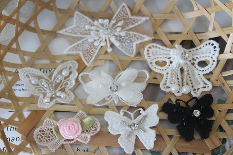 3D Lace Beaded Trims Single Floral BT0013-Lace Fabric Shop
